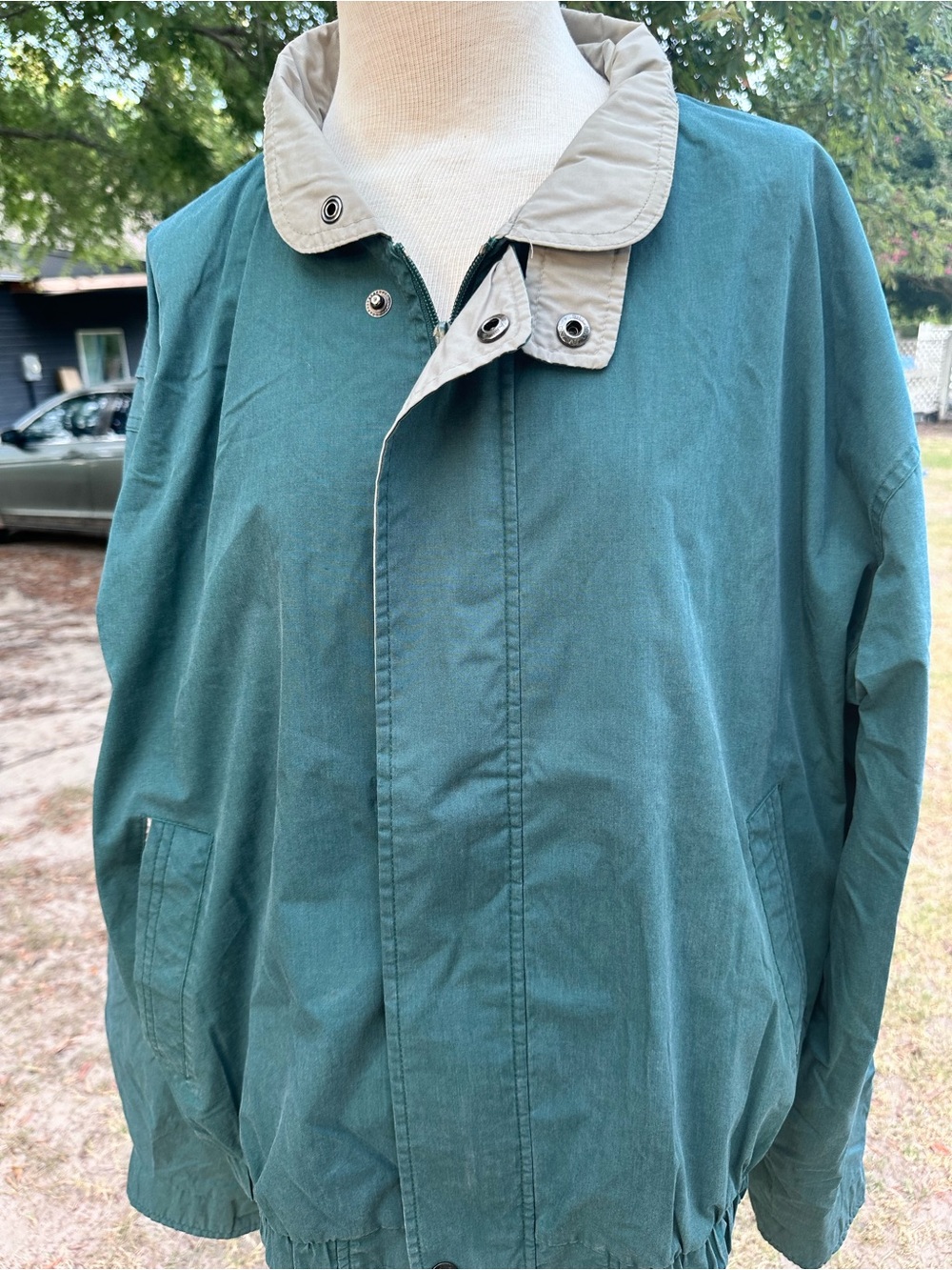 Vintage Members Only Mariner Teal Windbreaker Jacket Men’s XL